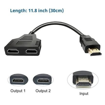HDMI Splitter 1 In 2 Out – Dual Display Adapter