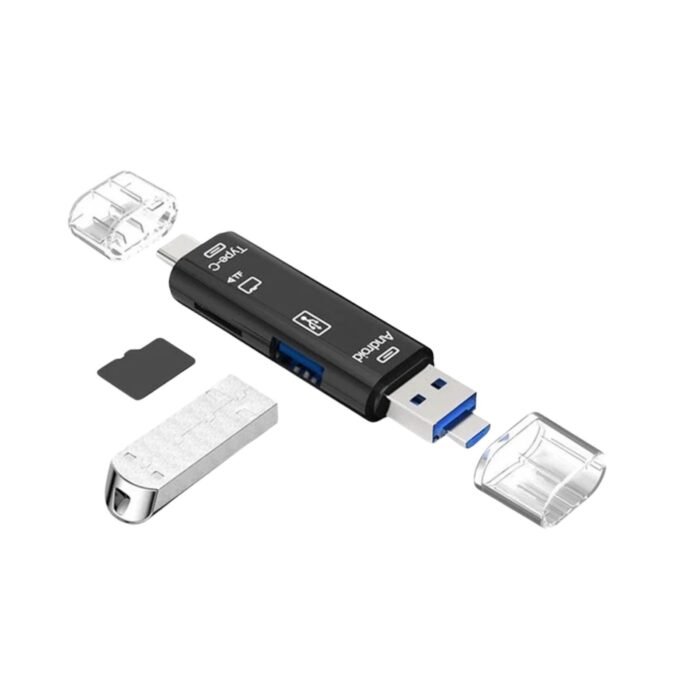 OTG Memory Card Reader – 5-in-1 USB Type-C + Micro USB - Image 2