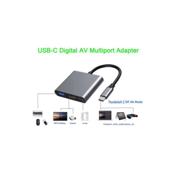 TYPE C to HDMI 4K + USB 3.0 + Multi ports