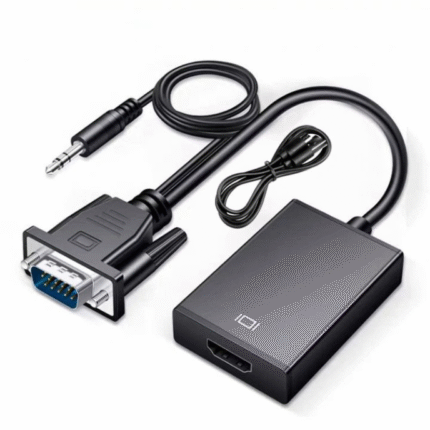 VGA to HDMI Converter Adapter – 1080P HD Video & Audio Support